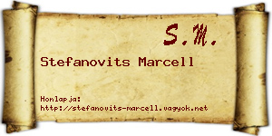 Stefanovits Marcell névjegykártya
