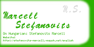 marcell stefanovits business card